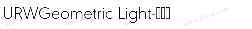 URWGeometric Light字体转换